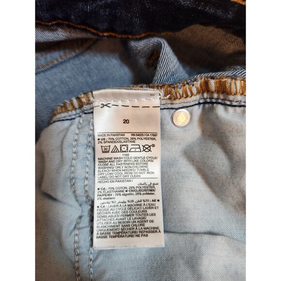 Old Navy Women's Blue Mid Rise Distressed Rockstar Super Skinny Jeans Size‎ 20 - Picture 4 of 7